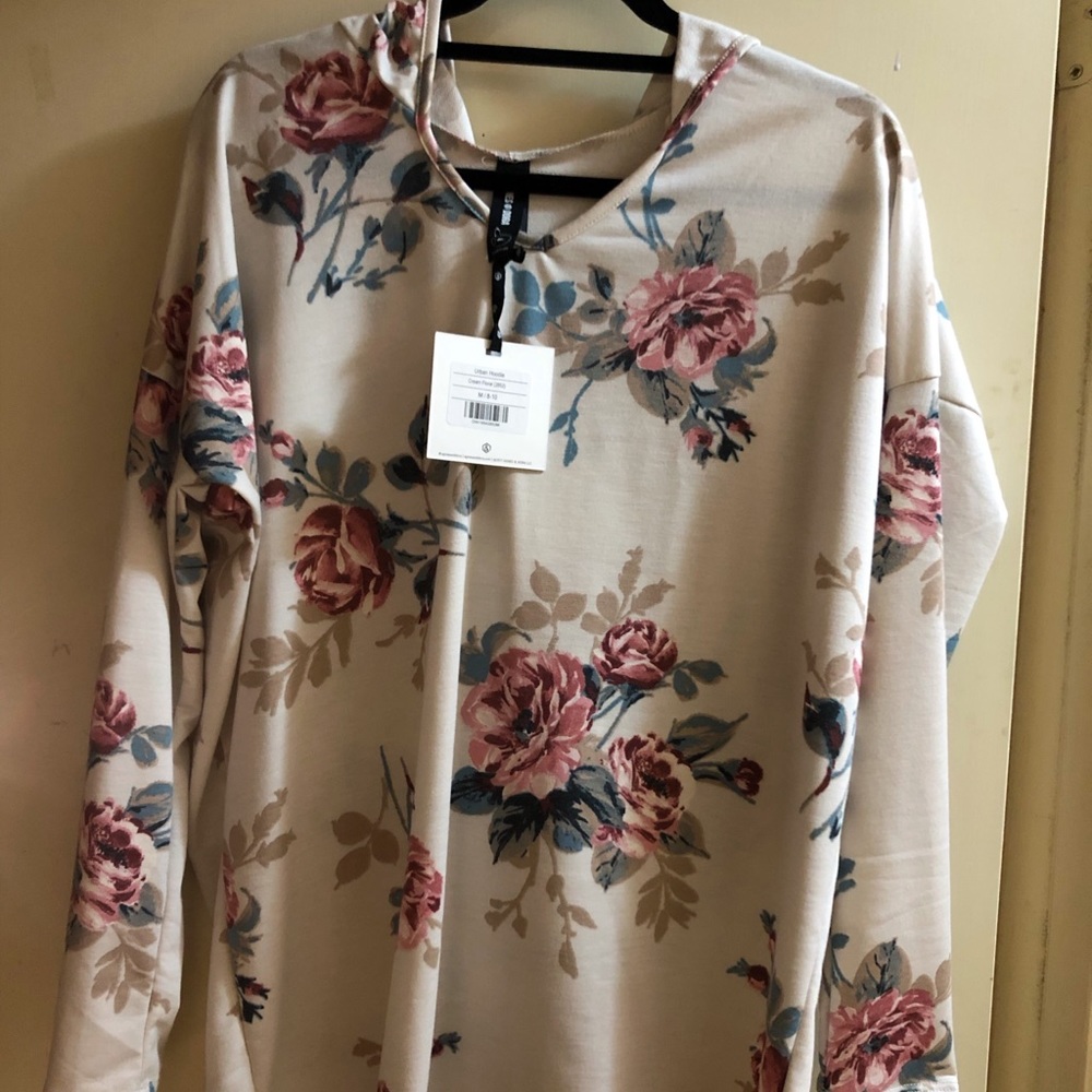 Floral Hooded Pullover